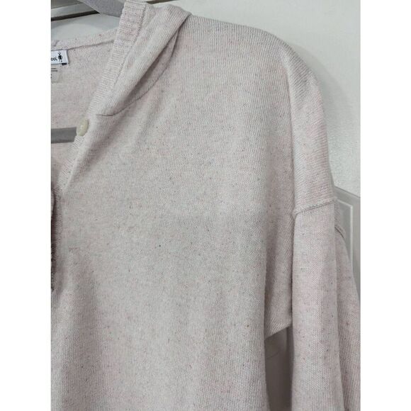 Smartwool Hooded Henley Sweater women's size Small blush pink Merino Wool blend - Picture 3 of 8